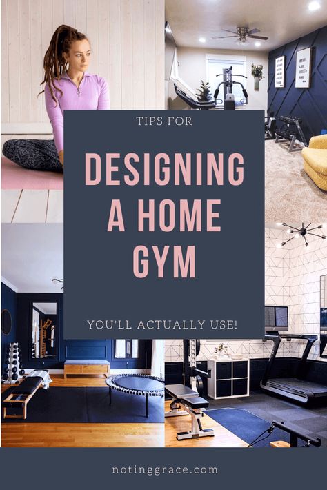 Accent Wall Home Gym, Small Home Gym Aesthetic, Gym Signs Ideas, Home Gym Color Scheme, Home Gym Lighting Ideas, Gym Space Design, Gym Room Small Spaces, At Home Gym Room, Home Gym Flooring Ideas