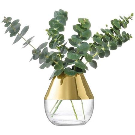 Stylish Interiors That Won’t Break The Bank | sheerluxe.com Contemporary Vases, Glass Flower Vases, Fresh Cut Flowers, Home Decor Vases, Interior Deco, Glass Gifts, Bud Vase, Green Plants, Metallic Paint