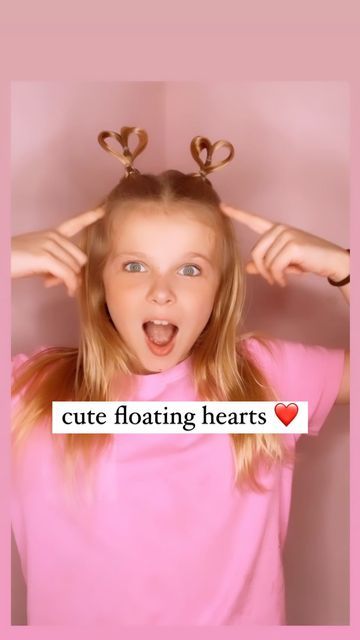 Heart Hairstyle Tutorial, Heart Braided Ponytail, Heart Hairstyle For Kids Easy, Hearts Hairstyles, Valentine Hairstyles, Valentines Day Hairstyles, Heart Hairstyle, A Cute Hairstyle, Valentines Hair