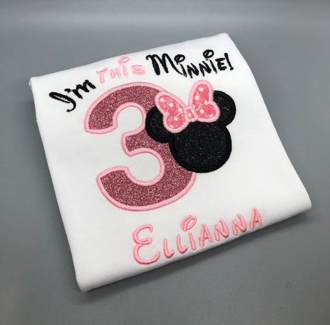 Minnie Mouse Custom Shirts, Minnie Mouse Birthday Shirt Three, Minnie Mouse 3rd Birthday Outfit, Mini Mouse Birthday Shirt Ideas, Minnie Birthday Shirt, 3 Minnie Mouse Birthday, Minnie Mouse Birthday Shirt Ideas, Minnie Mouse 3rd Birthday Shirt, Minnie Mouse Birthday Outfit Three