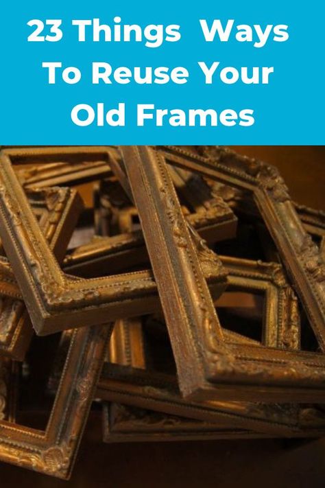 Transform your old picture frames with these 23 inspirational ideas. #diy #diyhomedecor #upcycle #diyupcycles #frames #framesideas #framesdiy #framesrepurposed Recycled Picture Frames, Things To Do With Frames, Decorating With Old Frames, Frames Without Glass Ideas, What To Do With Picture Frames, Frame Repurpose Ideas, Things To Do With Picture Frames, Ideas With Picture Frames, Antique Frame Ideas