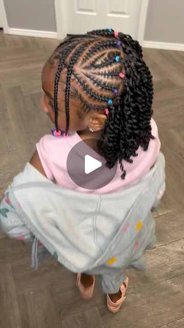 Kid Back To School Hairstyles, Toddler Back To School Hairstyles Black, Heart Braided Hairstyles For Kids, Kids Braided Hairstyles Two Ponytails, Toddler Individual Braids, Kids Braided Hairstyles Natural Hair Without Beads, Natural Hair Styles Kids Black, Braided Mohawk Hairstyles For Kids, Toddler Stitch Braids