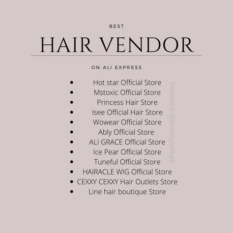 Hair Vendor | Ali Express Aliexpress Wigs, Hairstylist Marketing, Hair Care Business, Small Business Marketing Plan, Hairstyles Wigs, Business Plan Outline, Hair Extension Shop, Small Business Instagram, Aliexpress Hair