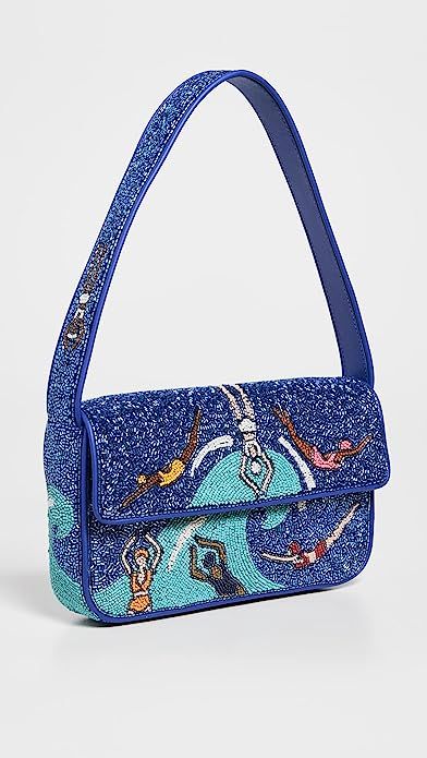 Staud Tommy Bag, Statement Sandals, Trim Styles, Pretty Bags, Beaded Bags, Cute Bags, Beaded Embroidery, Leather Trims, New Arrivals