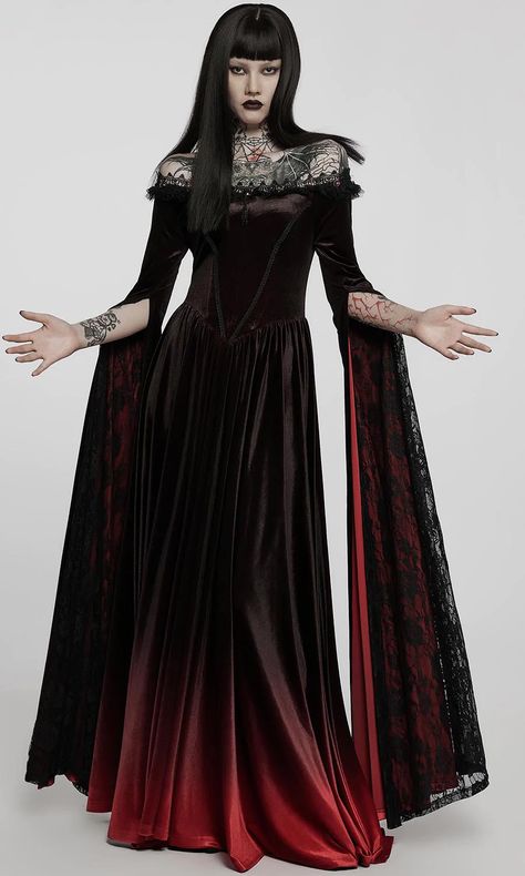 ALL CLOTHING | Beserk Online Australia Gothic Ballgown, Samara Dress, Vampire Wedding, Vampire Fashion, Vampire Dress, Goth Dresses, Queen Of The Night, Romantic Goth, Velvet Gown