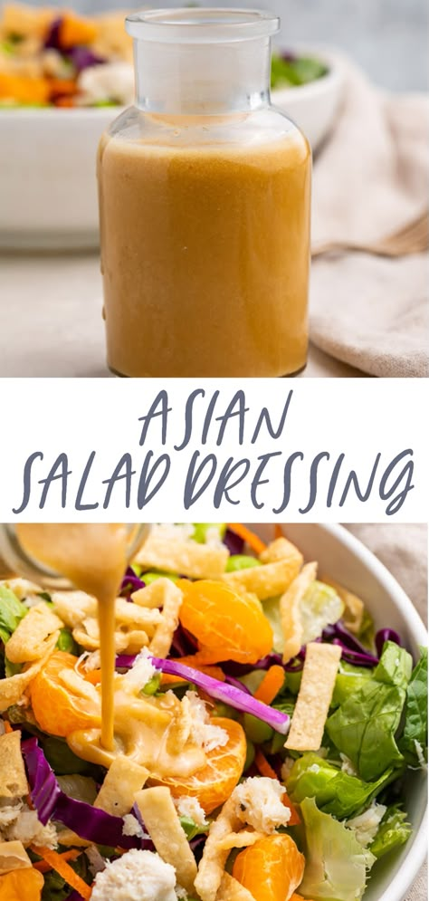 Asian Honey Mustard Dressing, Soy Ginger Dressing Recipe, Asian Salad Dressing Recipe Healthy, Salad Dressing Recipes Asian, Diy Asian Salad Dressing, Simple Asian Salad Dressing, Soy Ginger Salad Dressing, Honey Sesame Dressing Recipe, Honey Soy Dressing