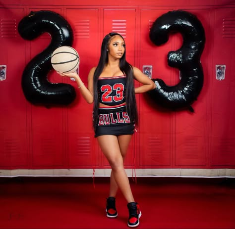 Basketball Photoshoot Birthday, 23 Jordan Year Birthday Outfits, 23 Birthday Photoshoot Ideas Jordan, 23 Jersey Birthday Photoshoot, Senior Pictures Outfits Basketball, Photoshoot Ideas For 23rd Birthday, 23 Birthday Photo Shoot Ideas, Jordan 23rd Birthday Party Ideas, Jordan Party Outfits