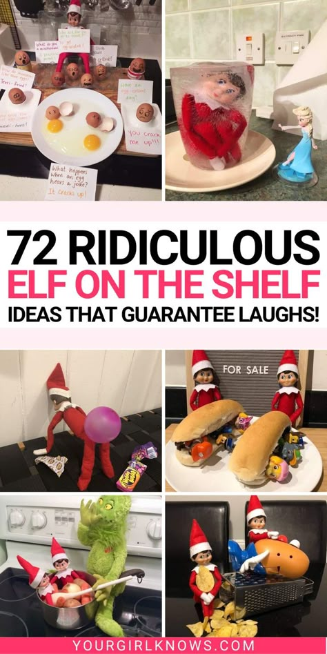 Elf on the Shelf is a magical part of Christmas. These 72 hilariously funny elf on the shelf ideas will make your Christmas even more special. From creating scenes to playing games, these ideas are sure to get you in the holiday spirit! Elf On Shelf For Older Kids Hilarious, Elf On The Shelf Trouble Maker, Wlf On The Shelf Ideas Funny For Kids Hilarious, Elf In A Shelf Ideas, Nauty Elf On The Shelf Ideas, Elf Of The Shelf Ideas Funny, Elf On Shelf Older Kids Hilarious, Elf On Shelf Ideas For Older Kids, Elf On The Shelf For Older Kids Ideas