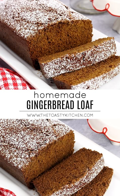 Ginger Bread Loaf, Gingerbread Loaf Recipe, Gingerbread Dessert, Gingerbread Loaf, Gingerbread Recipes, Homemade Gingerbread, Loaf Cakes, Gingerbread Recipe, Gingerbread Cake