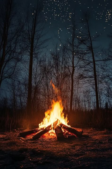 "🔥📖 Gather 'round the campfire for unforgettable stories! Share laughs and memories under the stars with friends and family. 🌌✨ #CampfireStories #OutdoorFun #CampingMemories" Campfire In Woods, Witchy Bonfire, Camping Aethstetic, Bonfire In The Woods, Camp Fire Aesthetic Dark, Wild Things Aesthetic, Fire Camp Photography, Campfire In Forest, Fire Pit Aesthetic