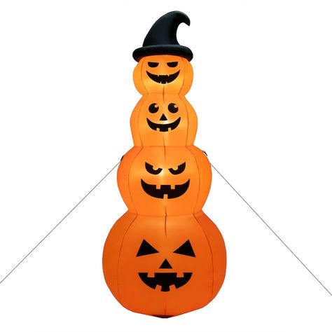 Goplus 8-ft Lighted Inflatable in the Outdoor Halloween Decorations & Inflatables department at Lowes.com Pumpkin Stack, Inflatable Pumpkin, Outdoor Inflatables, Inflatable Decorations, Halloween Inflatables, Stacked Pumpkins, Pumpkin Halloween Decorations, Halloween Decorations Indoor, Bright Led Lights