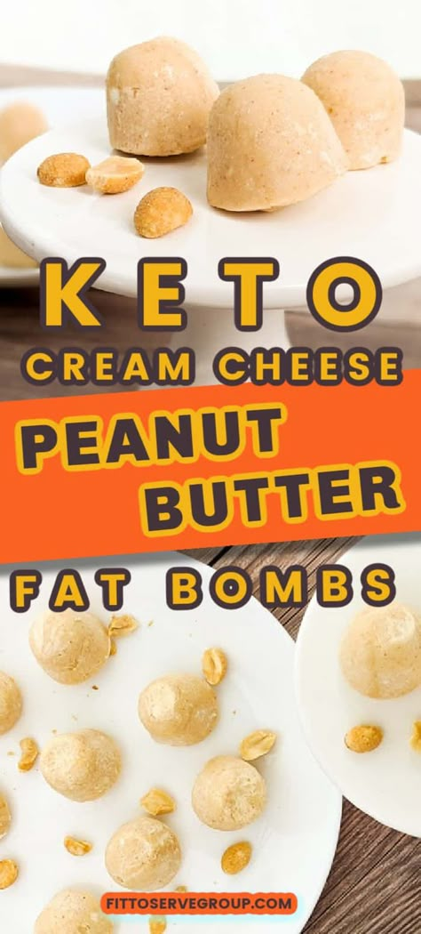 These cream cheese peanut butter fat bombs are like eating frozen bites of peanut butter cheesecakes! They’re perfect as an after-dinner dessert or as a snack at any time of the day. Just one or two of these frozen fat bombs are enough to keep you fully satisfied. #ketofatbombs #lowcarbfatbombs #fatbombs Peanut Butter Cream Cheese Keto, Fat Bomb Snacks Cream Cheese, Keto Peanut Butter Cheesecake Bites, Keto Recipes Using Cream Cheese, Keto Fat Bomb Snacks Cream Cheese, Peanut Butter Fat Bombshell, Cream Cheese Fat Balls, Optavia Snacks Ideas, Store Bought Keto Snacks