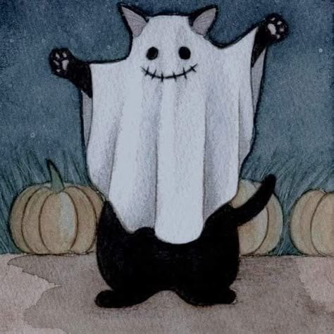 Halloween Widget, Spooky Szn, Halloween Vibes, Halloween Aesthetic, A Ghost, Pfp Ideas, Black Cats, Halloween Art, Profile Pics