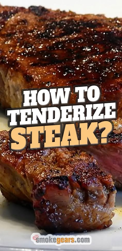 Bbq Steaks Grill, How To Make T Bone Steak Tender, Most Tender Steak, How To Bbq Steak, Best Steak Tenderizer Recipe, Great Steak Recipes, Barbecue Steak Marinade, Meat Tenderizer Recipe Beef, Beef Tenderizer Marinade