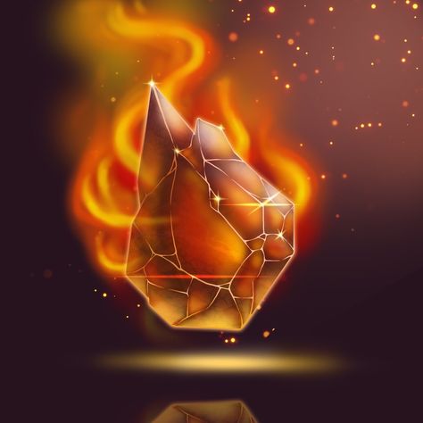 #gameart #crystal #gameui #fire Crystal Elemental, Fire Crystal, Dragon Crystal, Gem Drawing, Crystal Drawing, Fire Stone, Elemental Magic, Magic Stones, Gemstone Art