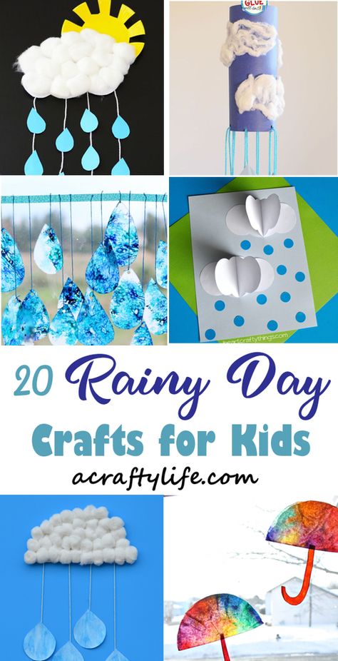 Rainy Day Activity For Kids Preschool, Rainy Day Crafts For Kids, Rain Crafts, Noah's Arc, Rainy Day Activities For Kids, Weather Crafts, April Crafts, Crafts And Activities For Kids, Rainy Day Crafts