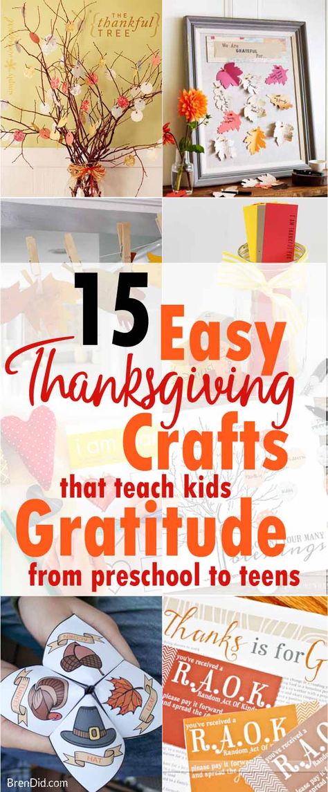 Autumn is a season of thankfulness. Take advantage of the teachable moments the season has to offer with easy Thanksgiving crafts that teach kids to express gratitude. Free printable activities from preschool to teen. Kids Thanksgiving Crafts, Gratitude Crafts, Thankful Crafts, Gratitude Activity, Thankful Activities, Diy Thanksgiving Crafts, Easy Thanksgiving Crafts, Thanksgiving Gratitude, Gratitude Activities