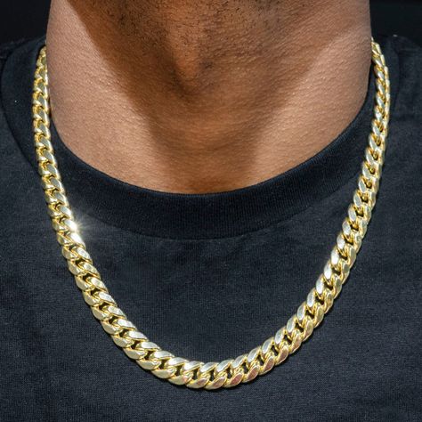 Semi Solid Miami Cuban Chain | 10K or 14K Yellow Gold. These chains are fully customizable, so you can pick your gold purity, length and width above. Once you selected your purity, length and width, you can see the adjusted gram weight below the price.
-100% REAL GOLD
-LIFETIME WARRANTY
-LIFETIME MAINTENANCE
-LIFETIME UPGRADE
-15 DAY MONEY BACK GUARANTEE
-FREE SHIPPING
-FINANCING AVAILABLE Xo Jewelry, Gold Earrings For Men, 10k Gold Chain, Mens Diamond Bracelet, Gold Cuban Link Chain, Miami Cuban Link Chain, Silver Chain For Men, Gold Watches Women, Miami Cuban Link