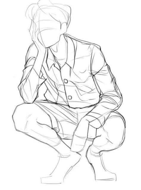 Bodies — Art Squat Art Reference, Pose Squat Reference, How To Draw Someone Squatting, Drawing Squatting Pose, Squating Reference Pose, People Squatting Reference, Squatting Reference Drawing, Squating Pose Drawing, Someone Squatting Reference