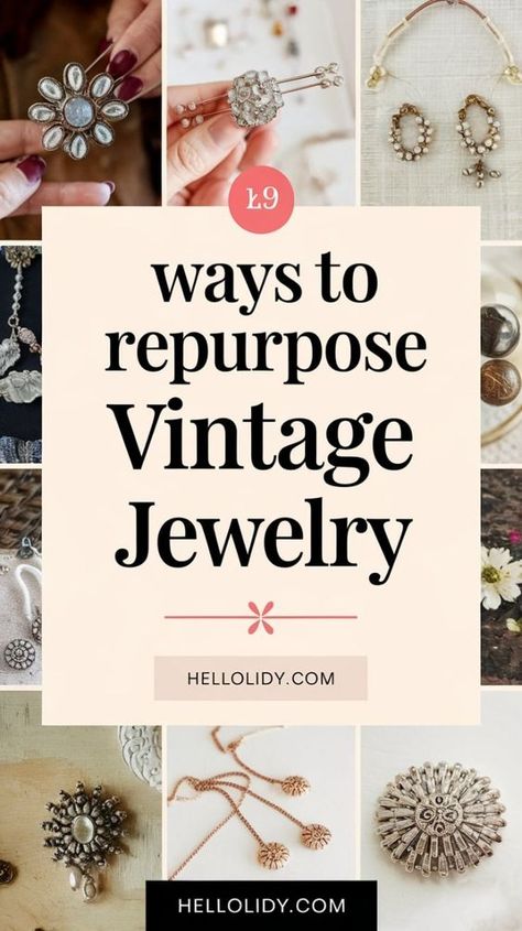 What To Do With Vintage Costume Jewelry, Loose Gemstones Diy Jewelry, Old Necklaces Repurpose, Repurpose Costume Jewelry Ideas, Upcycled Costume Jewelry, What To Do With Old Clip On Earrings, Crafts From Old Jewelry, Things Made With Old Jewelry, Crafts With Vintage Jewelry