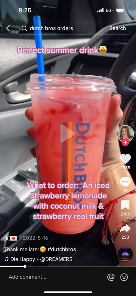 Dutch Bro Drinks Lemonade, Dutch Bros Pink Drink, Dutch Bros Refreshing Drinks, Good Dutch Bros Drinks, Dutch Bros Smoothies, Summer Dutch Bros Drinks, Dutch Drinks To Try, Dutch Bros Drinks Recipes, Dutch Bros Orders