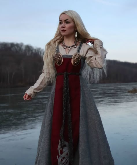 Norse Dress, Viking Wedding Dress, Norse Clothing, Viking Clothes, Viking Aesthetic, Aged Clothing, Viking Garb, Viking Dress, Viking Costume