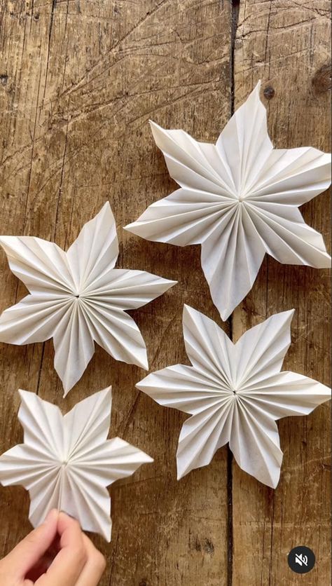 Wooden snowflakes