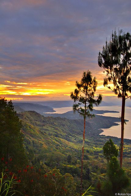 Lake Toba, North Sumatra is the largest volcanic lake in the world and the site of the largest volcanic eruption in the last 2 million years. Lake Toba, North Sumatra, Volcanic Eruption, Tourism Marketing, Alam Yang Indah, Asia Travel, Travel Around The World, Beautiful World, Java