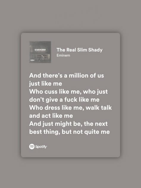 Song Lyrics Wallpaper Eminem, Emenim Quotes Slim Shady, Song Posters Eminem, Eminem Captions, Eminem Aesthetic Quotes, Eminem Quotes Lyrics Songs, Eminem Lyrics Aesthetic, Eminem Lyrics Wallpaper, The Real Slim Shady Lyrics