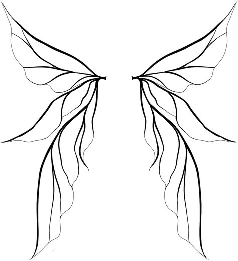 Tinkerbell Wings Drawing | Clipart Panda - Free Clipart Images Fairy Wings Drawing, Fairy Wing Tattoos, Tattoo Pencil, Fairy Drawings, Wings Drawing, Muster Tattoos, Fairy Tattoo, Celtic Tattoos, Wings Tattoo