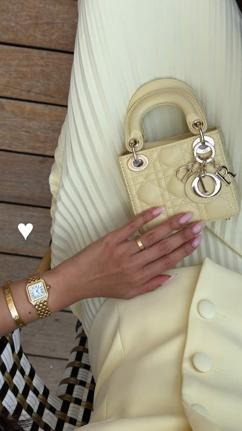 Lady Dior Bag Outfit, Dior Bag Outfit, White Satin Skirt, Dior Mini Bag, Lady Dior Mini, Watch Simple, Estilo Hijab, Bags Aesthetic, How To Pose