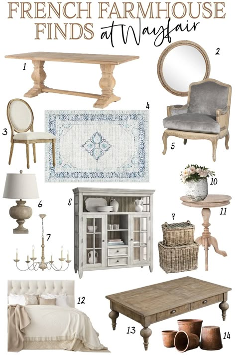 Basement Oasis, French Farmhouse Furniture, French Farmhouse Bedroom, French Country Interior, French Country Colors, French Country Interiors, French Farmhouse Style, Modern French Country, French Farmhouse Decor