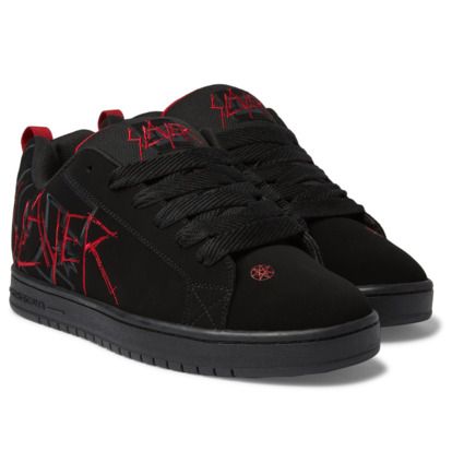 Black Dc Shoes Outfit, Metalhead Shoes, Y2k Shoes Men, Red Shoes Outfit Men, Dc Shoes Outfit, Skater Clothing, Tenis Dc, Dc Court Graffik, Dc Sneakers