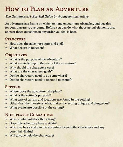 Questions For Dnd Character, Building A Dnd Campaign, Dnd Ideas Inspiration, Pathfinder Campaign Ideas, Dnd Campaign Planning Tips, Dnd Character Builds, How To Dungeon Master, D&d Campaign Planning, Dnd Campaign Aesthetic