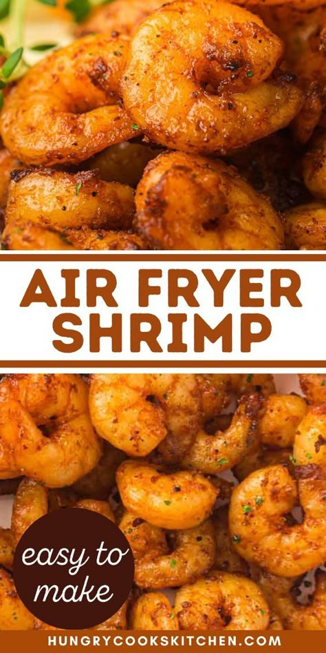 Simple, quick, and ready in 15 minutes, this air fryer shrimp recipe is perfect for busy weeknights or a fast lunch. Healthy and beginner-friendly, this versatile meal suits any dining occasion. Discover this easy air fryer recipe today! Air Frying Shrimp Recipes, Shrimp Recipes Air Fryer Healthy, How To Fry Shrimp In Air Fryer, Airfryer Recipes Shrimp, Super Easy Air Fryer Dinner, Grilled Shrimp In Air Fryer, How To Air Fry Shrimp, Air Fried Shrimp Recipes Easy, Salmon And Shrimp Recipes Air Fryer