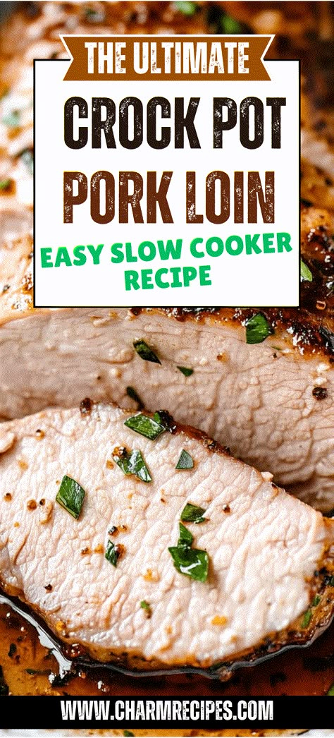 Crock Pot Pork Loin – Easy Slow Cooker Recipe How To Make Pork Tenderloin In Crockpot, Crock Pot Pork Loin Roast Recipes, Pork Loin Roast Slow Cooker Recipes, Small Pork Tenderloin Recipes In Crockpot, Pork Loin In Crock Pot Recipe, Crock Pork Loin Recipes, Cooking Pork Loin In Crockpot, Recipe Pork Loin Roast, How To Make A Pork Loin