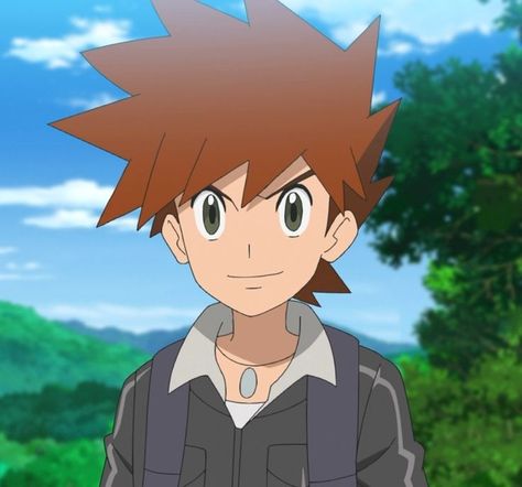 Gary Oak Fanart, Oak Fanart, Gary Pokemon, Professor Oak, Pokemon Human Characters, Monster Manga, Pokemon Cartoon, Fluffy Critter, Gary Oak