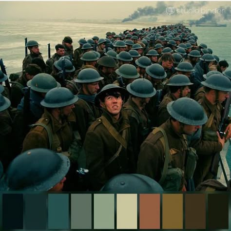 Nolan Cinematography, Dunkirk 2017, Color In Film, Movie Color Palette, Beautiful Cinematography, Cinema Colours, Camera Setup, Movie Screenshots, Color Script