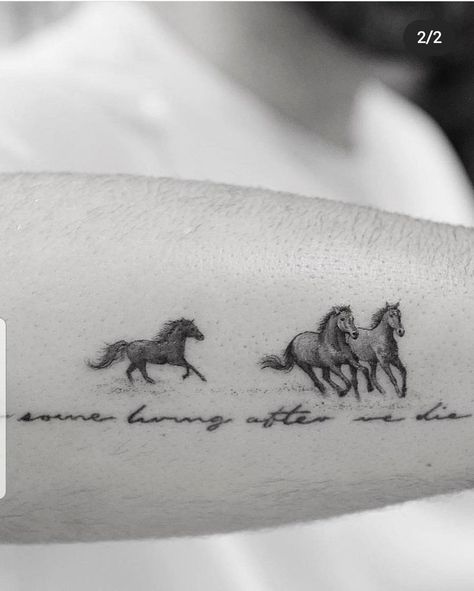 Equine Tattoos Simple, Horse Spine Tattoo, Horse Inspired Tattoos, Horse Running Tattoo, White Horse Tattoo, Running Horse Tattoo, Memorial Horse Tattoo, Dark Horse Tattoo, Punchy Tattoos