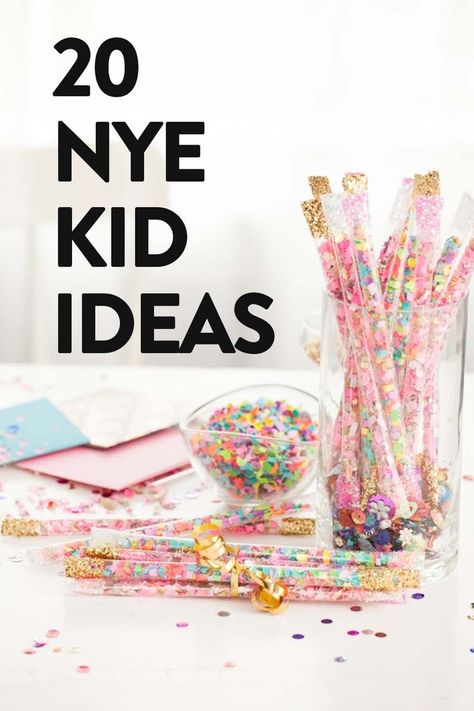 20 NYE Kid Activities Kids Nye Party Ideas Activities, Toddler New Years Eve, Diy Nye Decorations, New Years Eve Toddler, New Year Eve Kids Activities, New Years Eve Family, Kids New Years Eve Party, Nye Kids, New Years Eve With Kids