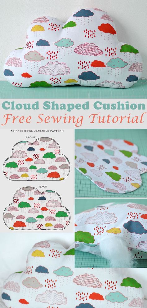 Cloud Shaped Pillow, Cloud Sewing Pattern, Diy Cloud Pillow, Cloud Pillow Pattern, Pillow Sewing Patterns, Cushion Sewing Pattern, Sewing Pillow Patterns, Sewing Plushies, Busy Blanket