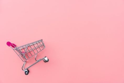 Empty shopping cart on pink background. ... | Premium Photo #Freepik #photo #background #sale #technology #computer Sale Background Design, Shopping Background, Sales Background, Shopping Cart Logo, Shoping Cart, Pink Salem, Cart Logo, Shopping Photos, Pink Shopping