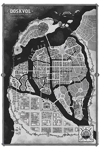 Doskvol map - Blades in the Dark Blades In The Dark Map, Blades In The Dark Aesthetic, Blades In The Dark Characters, Blades In The Dark, City Maps Illustration, Fantasy City Map, Fantasy Map Making, City Maps Design, Illustrated Maps