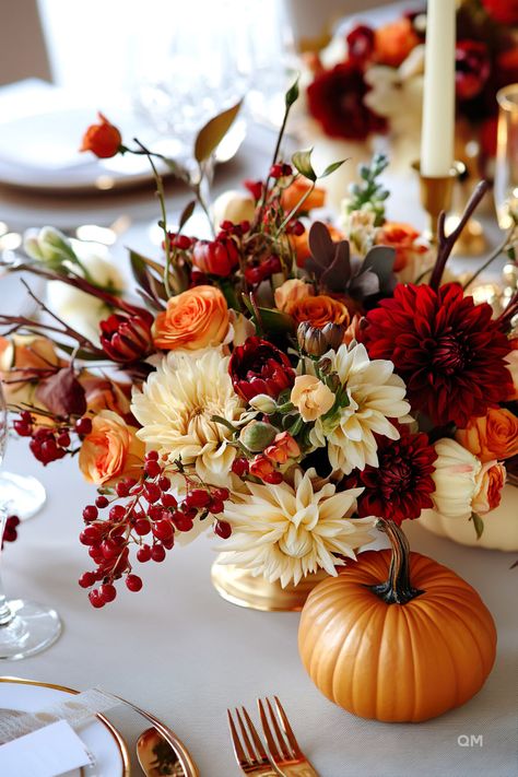 Fall Wedding Table Decorations: Elegant Settings - Quiet Minimal Fall Cocktail Table Decor, Thanksgiving Flower Centerpieces, Fall Wedding Table Decorations, Fall Theme Wedding, Wedding Table Decorations Elegant, Thanksgiving Floral Arrangements, Fall Wedding Table Decor, Elegant Fall Wedding, Fall Wedding Tables