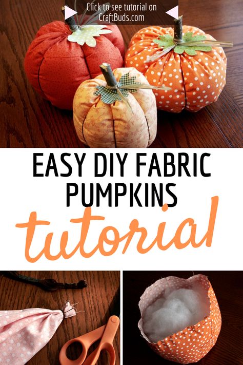 Diy Fabric Pumpkins, Diy Pumpkins Crafts, Fall Sewing Projects, Fall Pumpkin Crafts, Fall Sewing, Easy Fall Crafts, Adornos Halloween, Fall Thanksgiving Decor, Fall Halloween Crafts