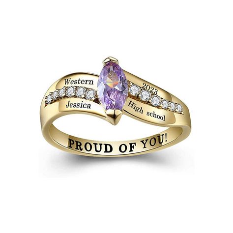 Class Rings For Girls, Graduation Rings College, Senior Rings, School Names, Class Rings College, Class Rings High School, Graduation Rings, Class Rings, Graduation Jewelry