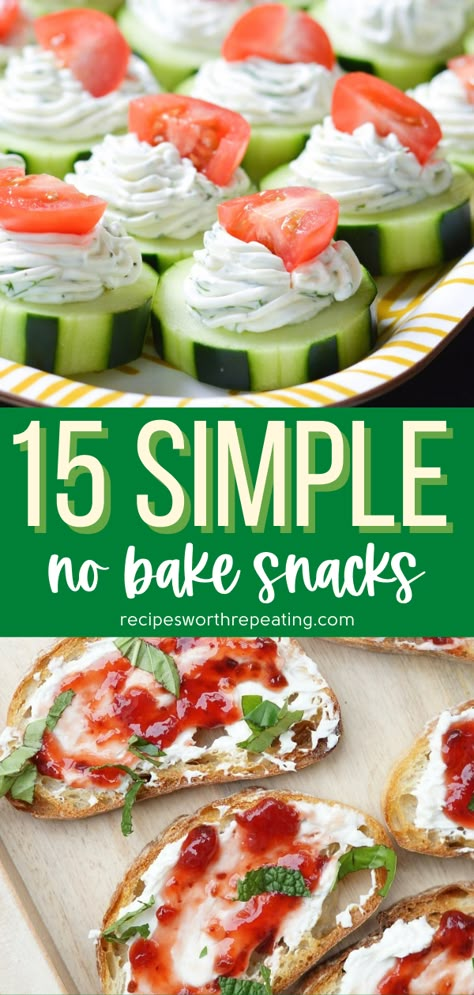 Bake Snacks, Healthy Savory Snacks, Healthy Eating Snacks, Low Carb Snack, Snacks To Make, Makanan Diet, No Bake Snacks, Summer Snacks, Healthy Snacks Easy