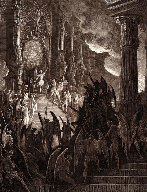 Dore Paintings, Art 101, Pictures Of Christ, Gustave Dore, Occult Art, Biblical Art, Pretty Drawings, Mythology Art, Dark Art Illustrations