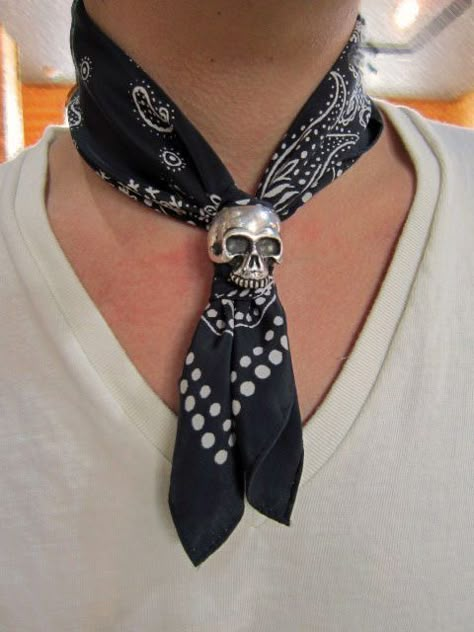 Alternative Cowboy, Punk Cowboy, Cowboy Tie, Bandana Fashion, Scarf Tie, Estilo Punk, Scarf Men, Neck Scarf, Character Outfits