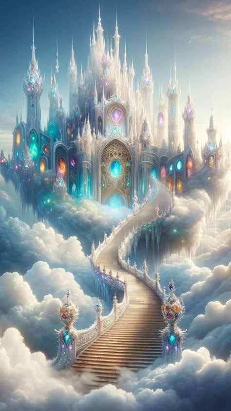 Planets Photography, Clouds Phone Wallpaper, Ethereal Castle, Dreamers And Lovers, Castle In The Clouds, Castle House Design, Power Of Imagination, Fantasy Nature, Future Buildings